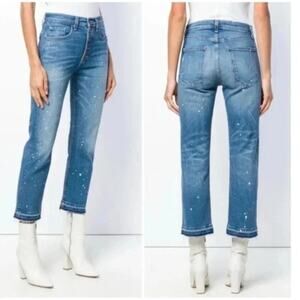 Veronica Beard / Ines Paint Splatter Girl Friend Style Jeans / SZ 28